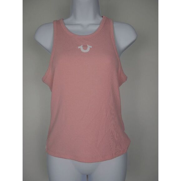 TRUE RELIGION Women's Ombre Goddess Crewneck Racer Back Ribbed Tank Top S - Picture 2 of 8
